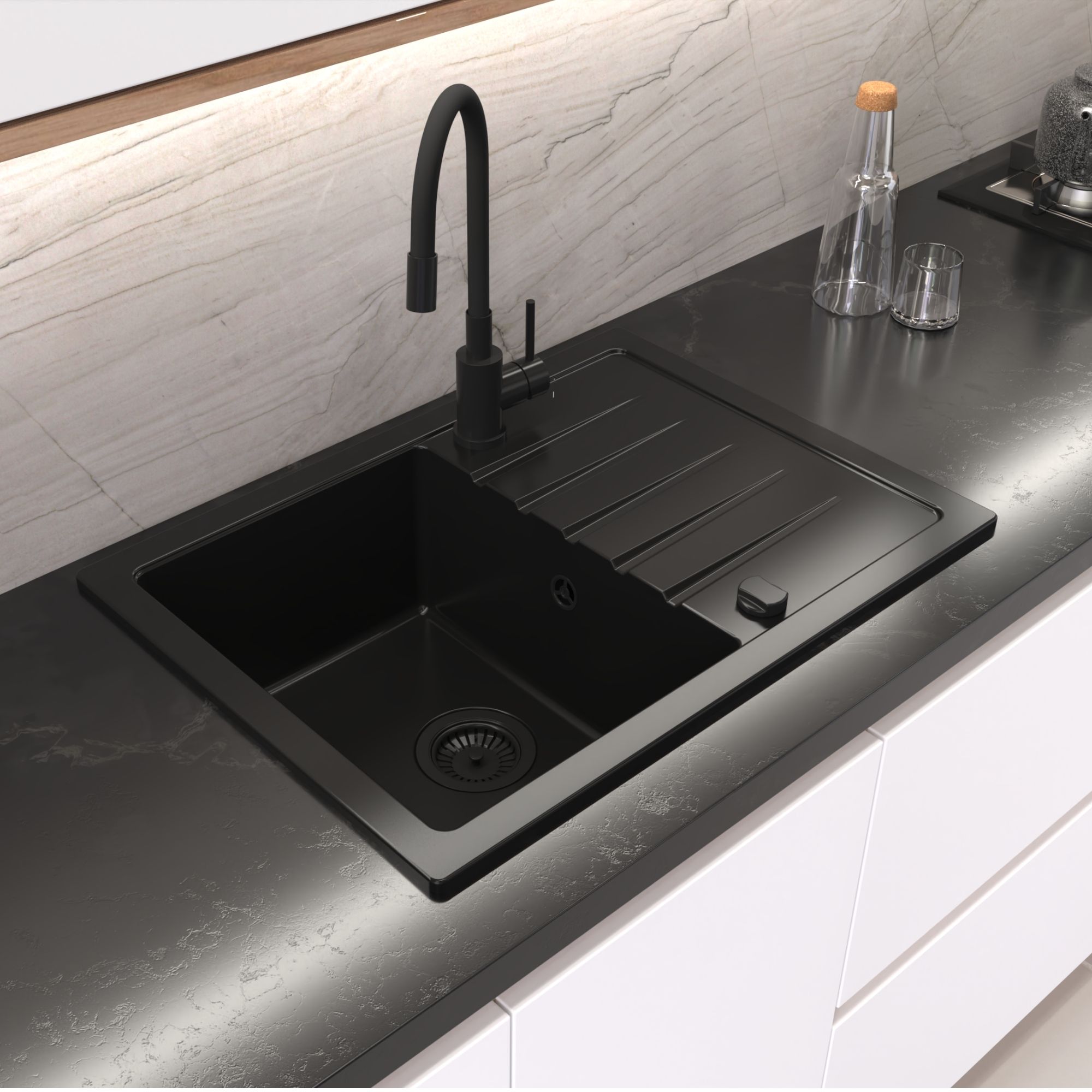 Zlew z ociekaczem Titanite 1KKO